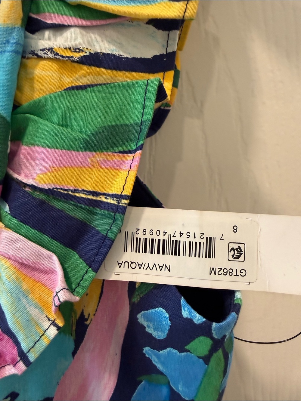Floral Ruffle V-Neck Maxi Dress Size M Navy/Aqua - Picture 7 of 14